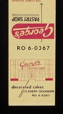 1940s George's Pastry Shop Ice Cream Cakes French Chocolates Rockville Center NY
