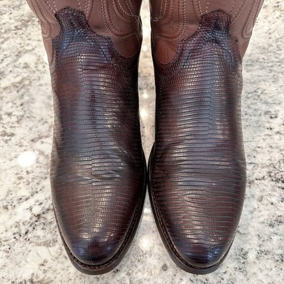 TECOVAS Nolan Lizard Boots 10.5 D Men display picture 1