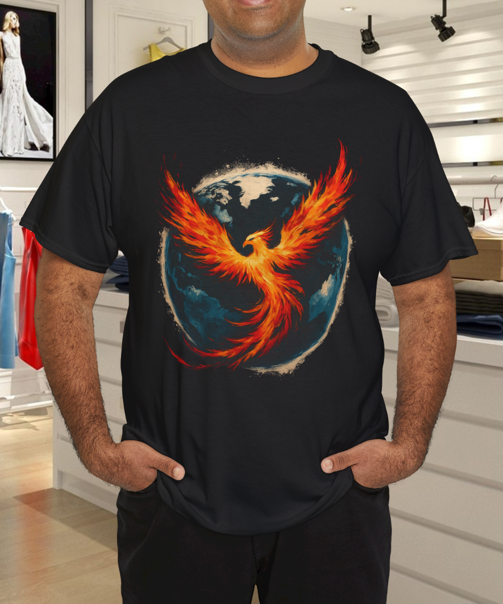 Phoenix Immortal Bird - Vintage Mythical Fire Creature T-Shirt
