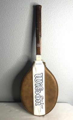 VTG Chris Evert Autograph Wilson Tennis Racquet Light 4 1/4 & Headcover