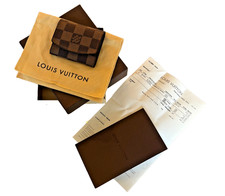Louis Vuitton ~ Cufflinks; Padlock, Cadena, Key Silver Tone; M64600 w/case/box