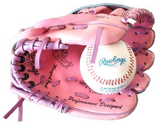 Rawlings PL158PB 9" Pink Glove Mitt Right Hand Thrower RHT  T-ball Baseball
