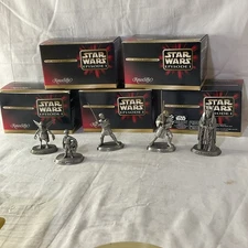 Rawcliffe Star Wars Episode I Pewter Miniatures Figures Lot Of 5 Set/lot W/Boxes