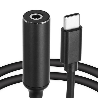 Für USB C auf DC PD Schnellladekabel 0.6FT 4mmx1.35mm 65W/5V/9V/20V Schwarz