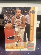 TONY PARKER  ROOKIE CARD San Antonio SPURS Basketball NBA 2001/02 Upper Deck RC!. rookie card picture