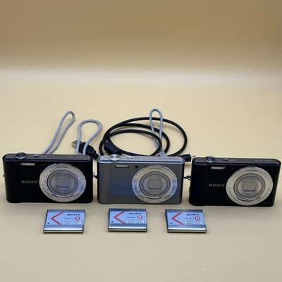 3x Sony Cyber-Shot DSC-W810 Digital Camera 20.1 MP CCD Sensor - Tested