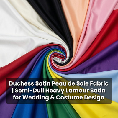 Luxury Matte Satin Fabric   Peau de Soie Duchess Satin 58/60  Wide for Gowns