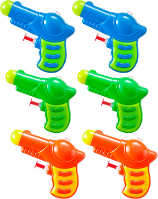 #ad 6 Pack Mini Water Guns for Kids Small Squirt Blasters Pool Outdoor Party Toy Set $13.99