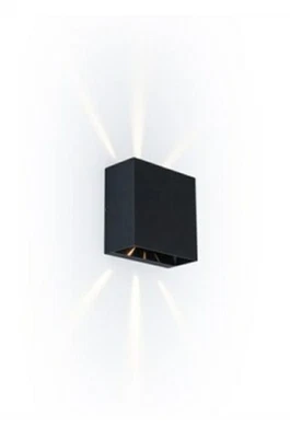Project Source Marwick 4.33" Matte Black Hardwired LED Outdoor Wall Light