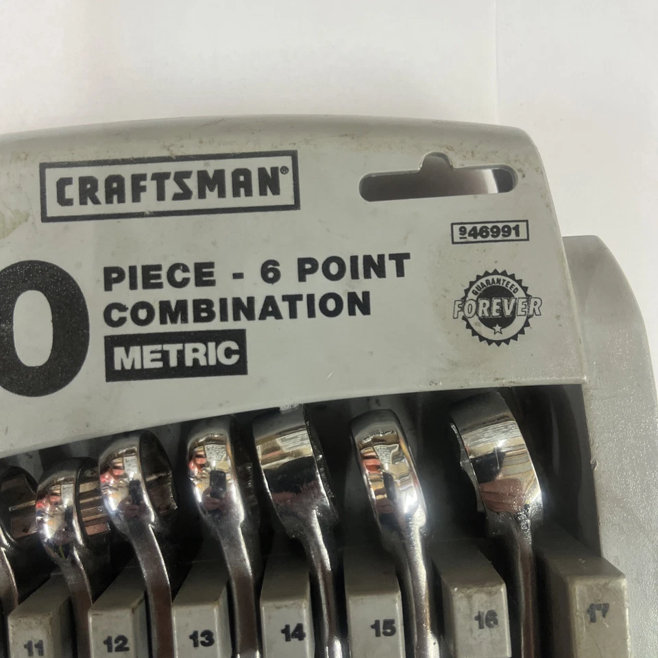 Vintage Craftsman USA 10 Pc 6 Point Metric Wrench Set 946991 Case READ BIN OBO - Image 4 of 4