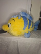 Flounder Little Mermaid Disney Store Stuffed Plush Doll 24" Large Giant Big Fish