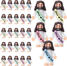 25 Pcs Little Jesus Figures Original Design Jesus Love You Mini Rubber Toys to H