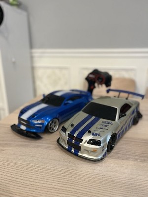 Two Fast & Furious Drift Car Remote Controller Nissan Skyline & Ford Mustang