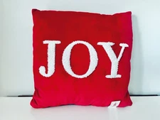 Target Bullseye Playground Red Plaid Christmas Joy Pillow