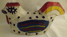 Guatemala Folk Art Rooster Handpainted Wood Hand-Carved Sitting 11-inch — photo 3