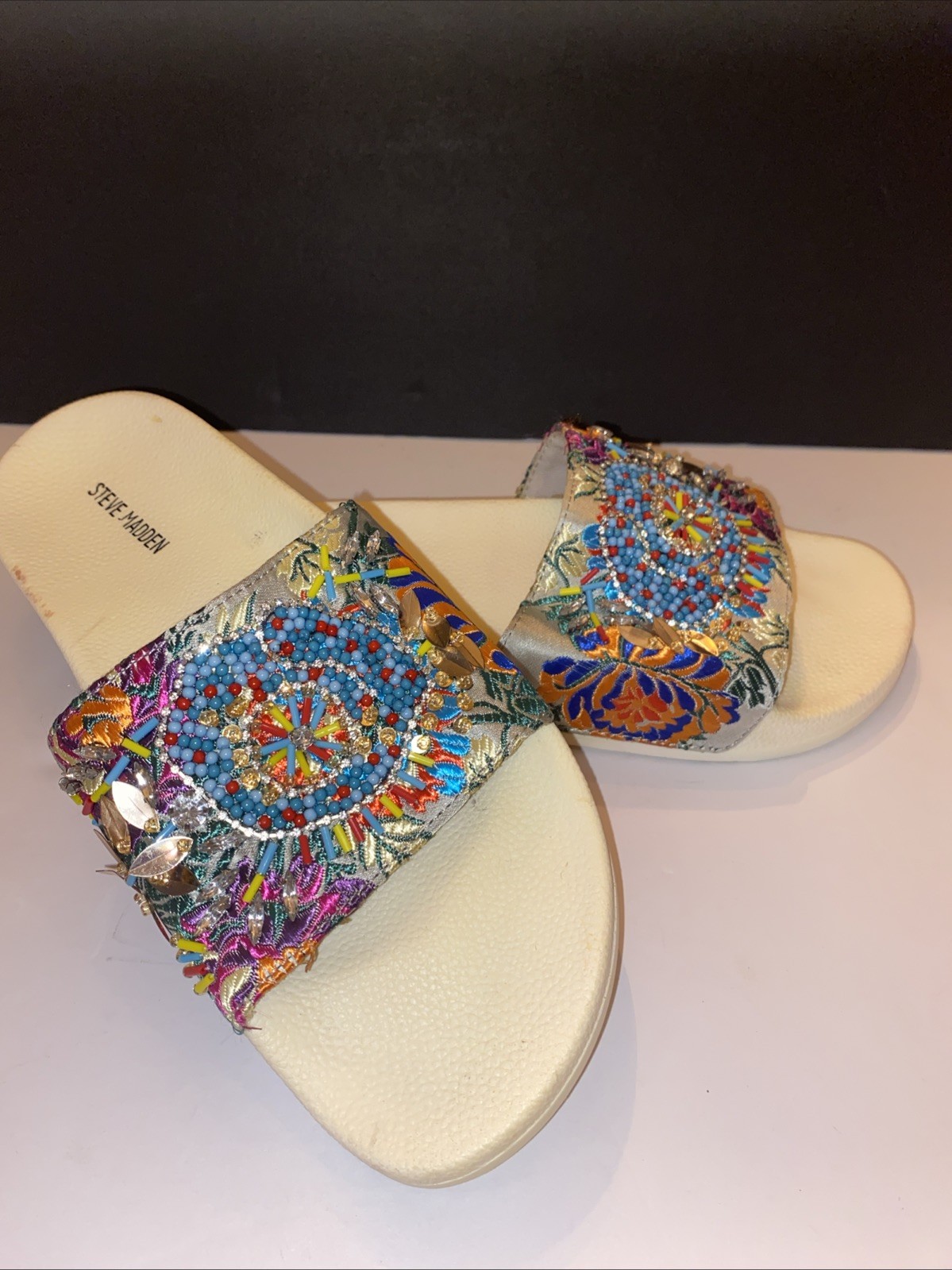 Steve Madden Spark Slides – Size 8– Multicolored … - image 6