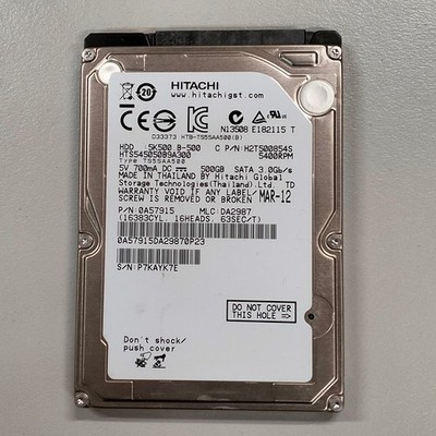 Hitachi HGST 5K500.B 500GB 2.5'' SATA HDD 5200RPM 3.0GB/s HTS545050B9A300
