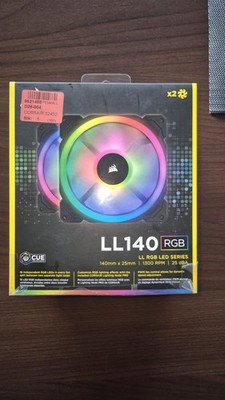 Corsair LL140 RGB Dual Pack   140mm RGB PWM Lüfter (2 Stück) inkl. Lighting Node