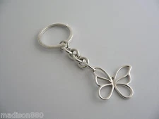  Tiffany & Co Silver Butterfly Key Ring Keychain Gift Rare Nature Lover