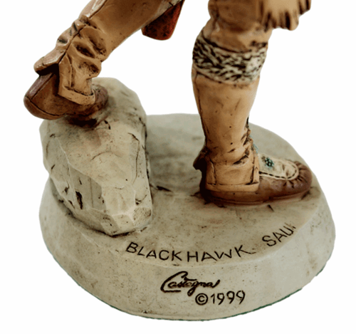 Indianerfigur Black Hawk Häuptling Indianer Fox H 23 cm Tomahawk Limited Edition - Bild 8 von 8