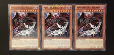 Yu-Gi-Oh! 3x Finsterlord Zerato, Black Rare/Mosaik Rare, 1./2.Auflage, NM/EX/EX