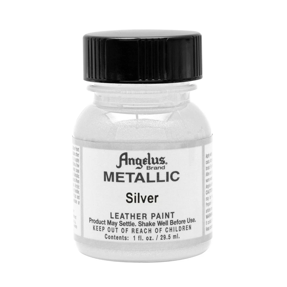 Angelus Acrylic paint METALLIC SILVER - 29.5ml For Leather & Synthetic FREE POST - Bild 1 von 1
