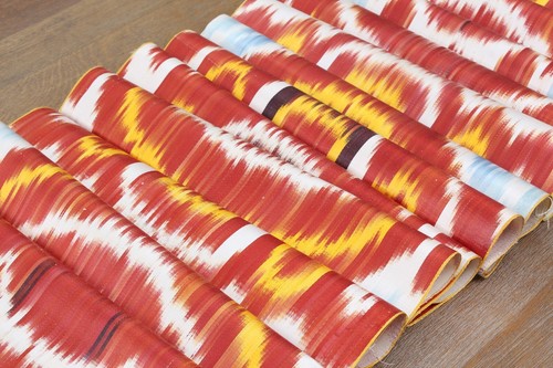 Ikat Fabric Silk and Cotton Uzbek 5.00 meters Brand New Fast Shipment 15893 - Picture 13 of 14