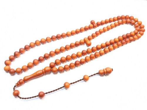 99 Darkening German Fiber Prayer Beads, Alman Dua Tesbih Namaz Dhikr Misbaha 842 - Picture 3 of 12
