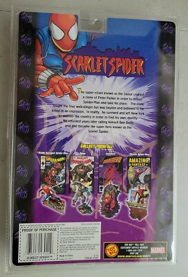 NEW 2001 TOYBIZ MARVEL SCARLET SPIDER SPIDER-MAN ACTION NEW 2001 TOYBIZ MARVEL SCARLET SPIDER SPIDER-MAN ACTION