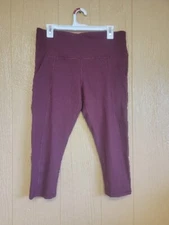RR TQD Leggings Yoga Maroon Sz 2XL Biking Running Gym Workout Athletic Wear