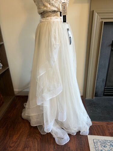 Sequin Hearts 2-Piece Embroidered Cropped TOP 5 Tulle Gown SKIRT 3 NWT - Picture 4 of 14
