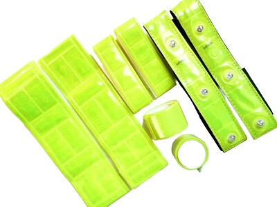 Reflektorband Reflektoren LED Armband Leuchtband Klettband Armlinge Joggen TOP!