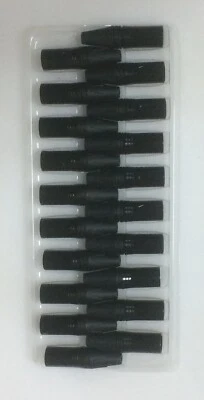 20 Connettori XLR Cannon maschio 3 poli nero, compatibili Neutrik NC3MXX-B