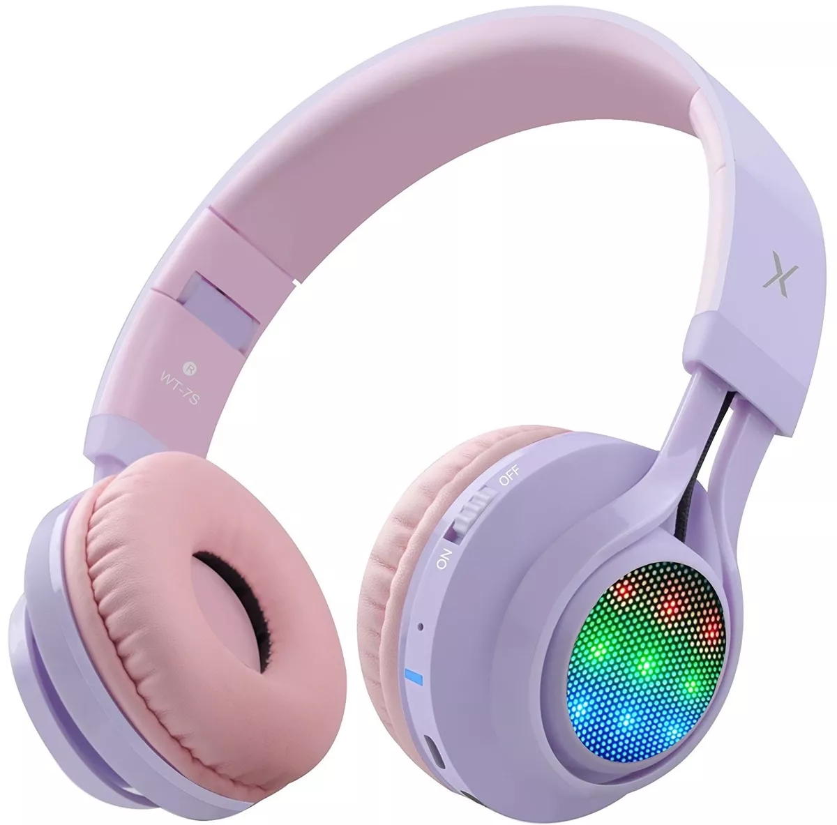 Kids Wireless LED Lights Bluetooth TV Ipad Phone Headphones w
