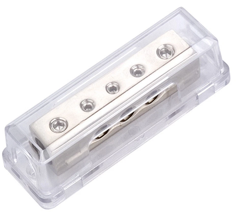 Platinum Ground Distribution Block Two 0/2 Gauge Wire 12v Inputs Three 4ga out - Image 3 of 3