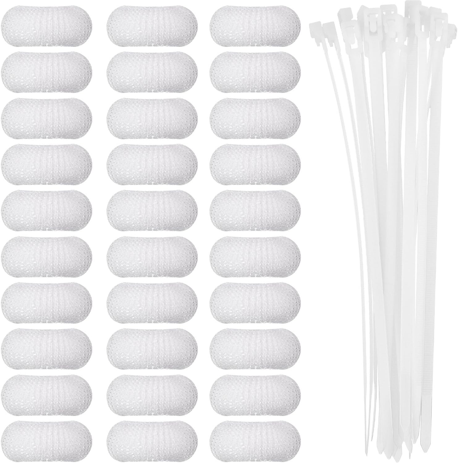 Sumind 30 Pack Nylon Lint Trap Washing Machine Lint Fabric Mesh Snare Washer 30