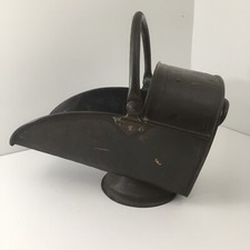 Porta troncos/carbón cobre estilo victoriano/primitivo - gran pátina