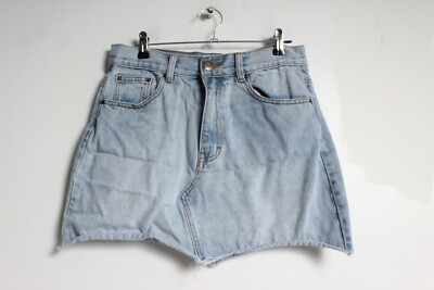Glassons Damen Distressed Denim Minirock - blau - Größe 10 (27g)