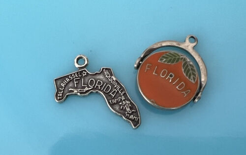 VINTAGE STERLING SILVER ENAMEL MIAMI BEACH CHARM