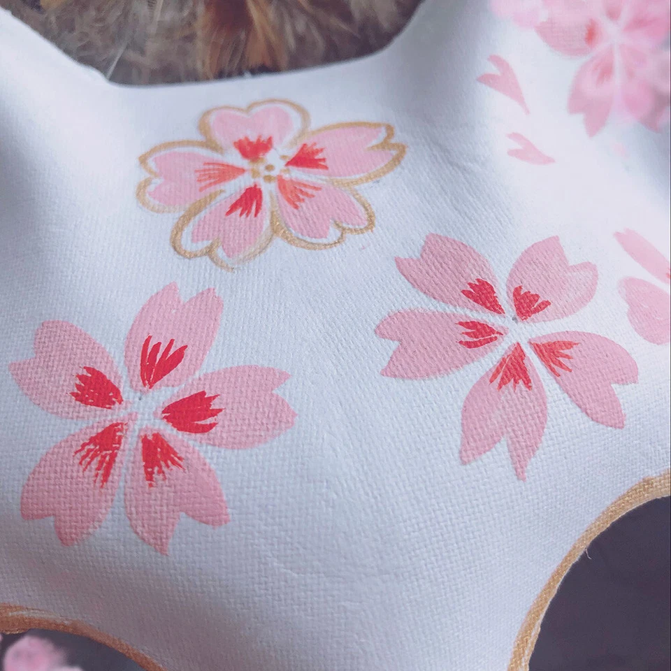 Japanese Fox Mask Hand Painted Cat Natsume S Book of Friends Pulp Fox Half Face - Image 4 of 4