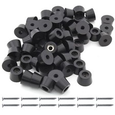 60pcs Round Rubber Feet Bumpers 3/4" 19mm W x 7/16" 11mm H Non-Slip Cutting B...