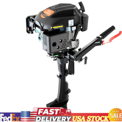 3.75kw 4-Stroke 6 HP 140CC Air Cooling TCI Outboard Fishing Boat Engine Motor US