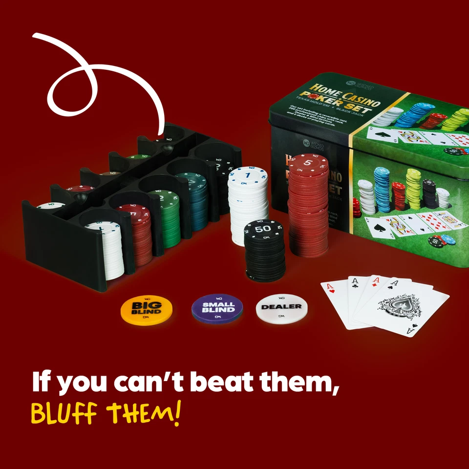 200 Poker Game Texas Hold'em Set Gaming Mat Chips 2 Decks Playing Card With Box - Image 2 of 4