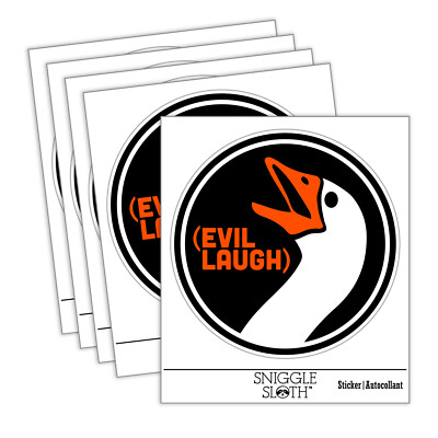Goose Evil Laugh Laptop Water Bottle Sticker 5 Pack
