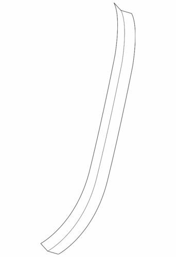 Burlete de puerta trasera izquierda para Volkswagen Jetta 2005-2010 (N/P 1K5-839-373C-5AP)