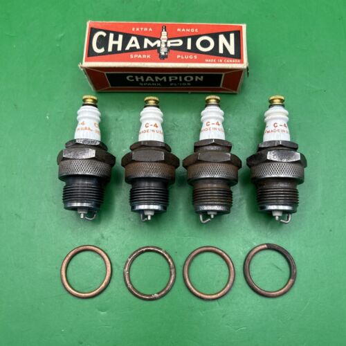 Champion C4 Model A B Ford Vintage Antique Take Apart Spark Plugs C-4 Nice Cond! - Picture 1 of 10