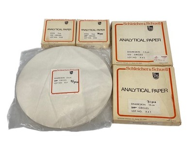 SCHLEICHER SCHUELL #595 & Sharkskin Analytical Paper 9cm 15cm 24cm Circles