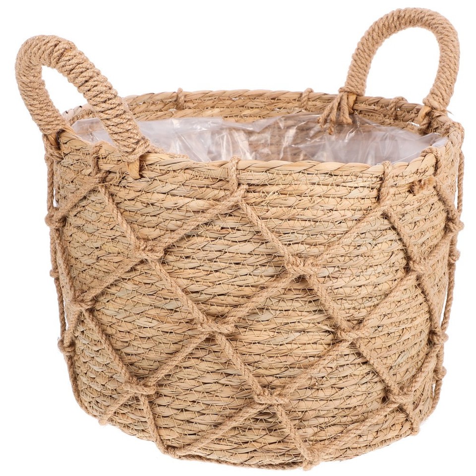 Cesto Portatutto Intrecciato Cabilock - Borsa Da Spesa In Plastica Riutilizzabile - 35x24x14 Cm - 2