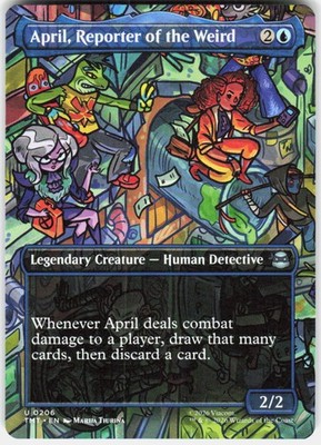April Reporter of the Weird Borderless 206 TMNT Magic the Gathering