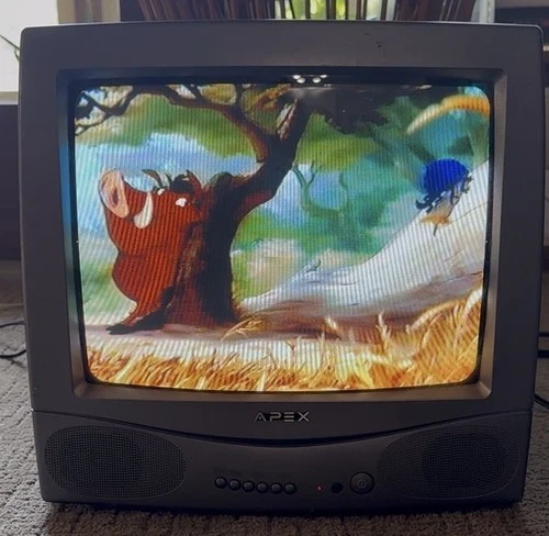 Apex 13" Retro Gaming CRT Color TV AT1302 Television No Remote Tested Working